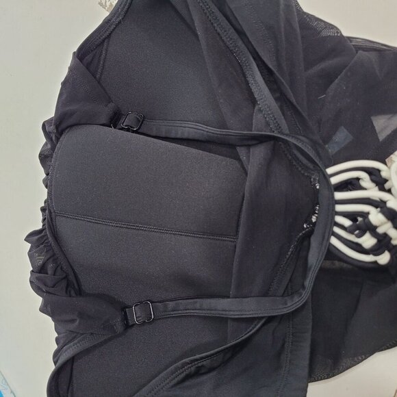 NWT Swim By Cacique Black No-Wire Build in bra Tank Top size 14 - Picture 9 of 10